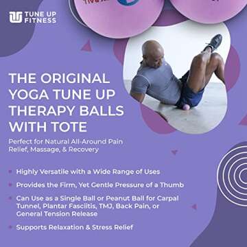 YOGA TUNE UP® Therapy Balls in Tote by Tune Up Fitness - Massage Balls for Trigger Point, Pressure ...