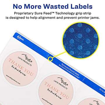 Avery Printable Round Labels - Custom Matte White Stickers