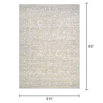 Luxurious Couristan Everest Area Rug - Persian Arabesque Floral Design for Home Decor