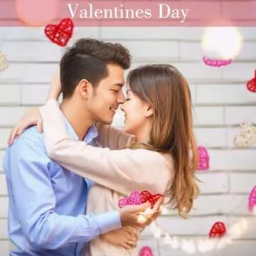 DomeStar 18PCS Heart Rattan Balls, Valentines Day Rattan Balls Natural Wicker Heart Shaped Balls 3 C...