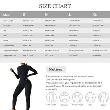 Blaward Jumpsuits for Women Yoga Jumpsuits Workout Long/Short Sleeve Romper Zip Bodycon Sports Casual Unitard Playsuit