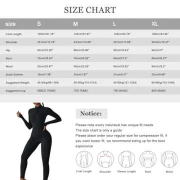 Blaward Jumpsuits for Women Yoga Jumpsuits Workout Long/Short Sleeve Romper Zip Bodycon Sports Casual Unitard Playsuit