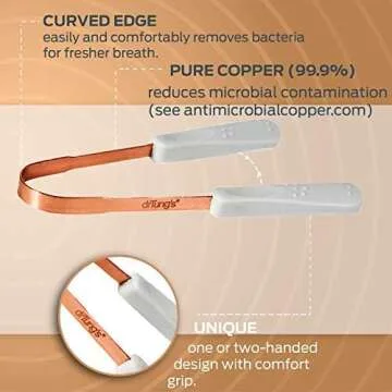 DrTung’s Copper Tongue Scraper for Fresh Breath