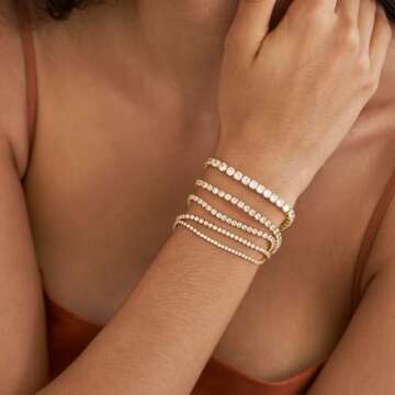 5 Pieces of Women’s Gold Bracelets - Elegant Adjustable Jewelry