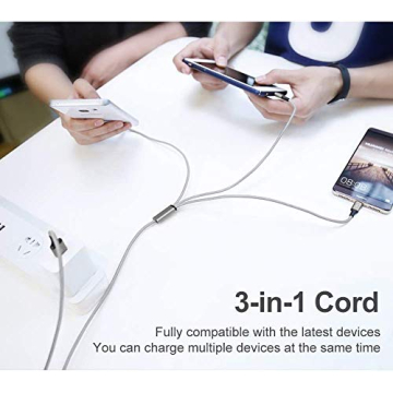 Multi USB Charging Cable 3A Fast Charger 3 in 1