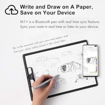 Neo Smartpen M1+ for Android, iPhone and Laptop | Digitize Handwriting | Digital Bluetooth Pen for R...