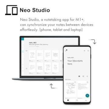 Neo Smartpen M1+ for Android, iPhone and Laptop | Digitize Handwriting | Digital Bluetooth Pen for Real Time Sync, Handwriting to Text Transcription, Export to e-Mail and Document (Black)