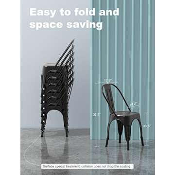 Stylish Set of 4 Nazhura Metal Dining Chairs