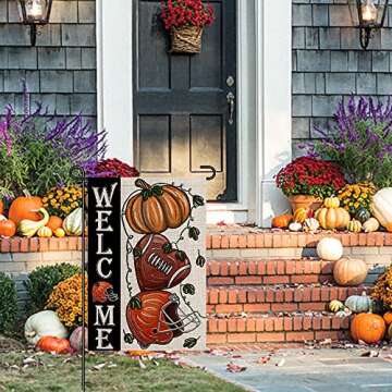 Fall Football Garden Flag - Double Sided Decor