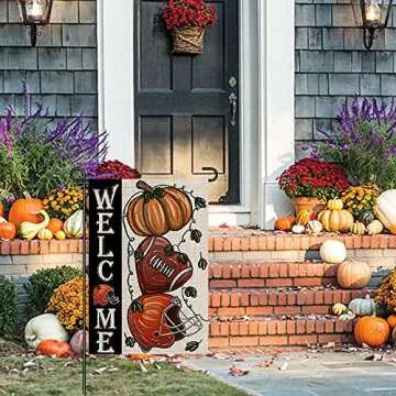 Fall Football Garden Flag - Double Sided Decor