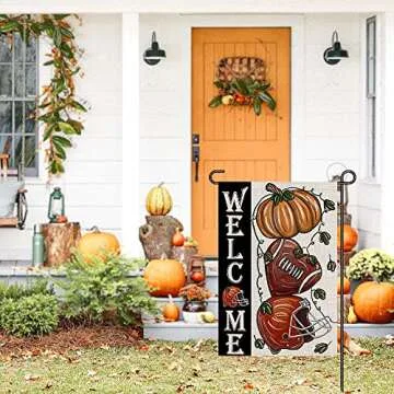 Fall Football Garden Flag - Double Sided Decor