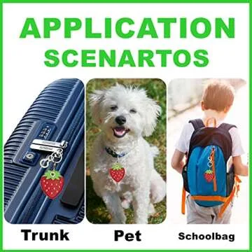 BORKUANA Leather Keychain Holder for Apple AirTag