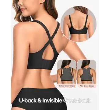 LetsJoli Wireless Bras for Women No Underwire Seamless Push Up Full Coverage Supportive Womens Bralettes Everyday Bra