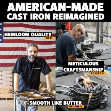 Stargazer Cast Iron Skillet - USA Made, Easy to Clean