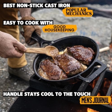 Stargazer Cast Iron Skillet - USA Made, Easy to Clean