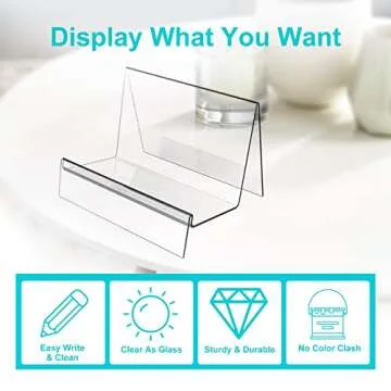 Boloyo Acrylic Display Stand for Purses & Jewelry - Set of 10