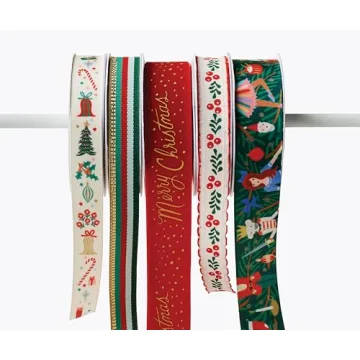 RIFLE PAPER CO. Holiday Ribbon - Perfect for Creative Gift Wrapping