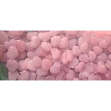 MAIBAOTA 45 mm Rose Quartz Crystals Large Heart Stone Healing Crystals Gifts for Women Natural Reiki Gemstone Polished Heart Shaped Rocks Meditation