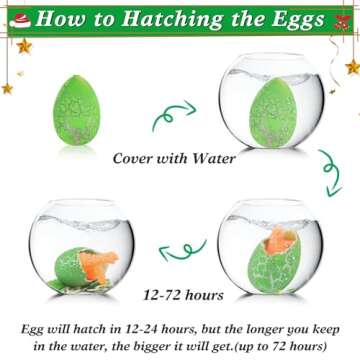 ANPHILE Christmas Hatching Dinosaur Eggs, Christmas Goodie Bag Fillers in Bulk Christmas Party Supplies Favors, Christmas Gifts for Kids School Classroom