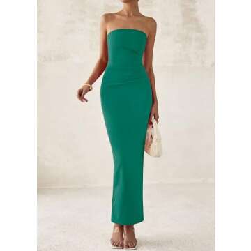 PRETTYGARDEN Summer Strapless Bodycon Dresses for Women