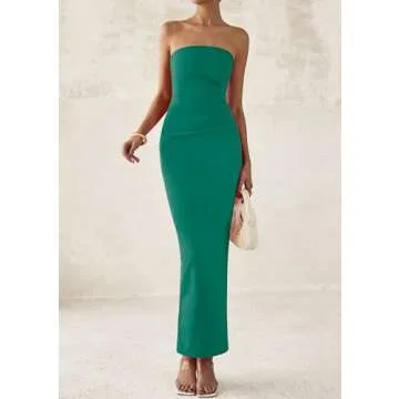 PRETTYGARDEN Summer Strapless Bodycon Dresses for Women