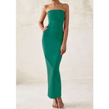 PRETTYGARDEN Summer Strapless Bodycon Dresses for Women