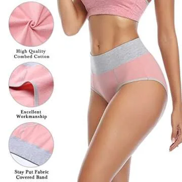 wrarpa Women’s High Waist Briefs Soft Cotton Underwear