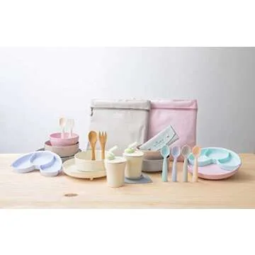 Miniware My First Cutlery Set with Training Spoon and Fork for Baby Toddler Kids – Promotes Self Feeding | Modern and Durable Design | Dishwasher Safe (Vanilla)