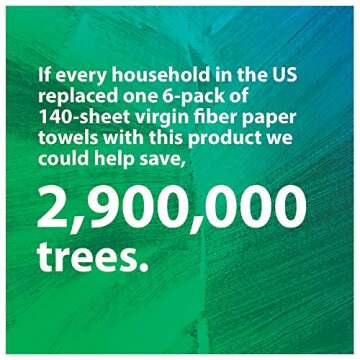 Seventh Generation Paper Towels, 100% Recycled Paper, 2-Ply, 6-Count (Pack of 4)