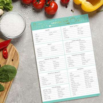 Elegant Grocery List Magnet Pad for Organized Shopping