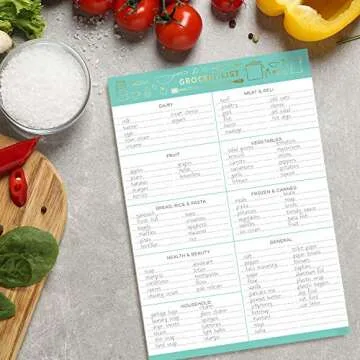 Elegant Grocery List Magnet Pad for Organized Shopping