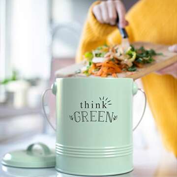 Barnyard Designs Kitchen Compost Bin - Odor-Free & Stylish