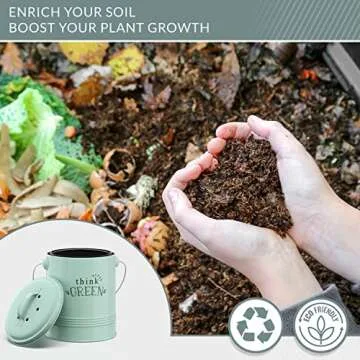 Barnyard Designs Kitchen Compost Bin - Odor-Free & Stylish