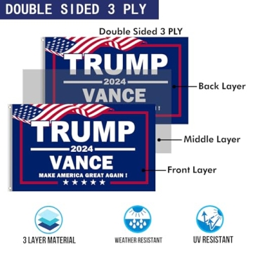 Trump Vance 2024 Heavy Duty Outdoor Flag - 3x5