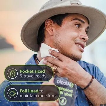 Alcala Body Wipes 100% Pure Bamboo Moisturizing 30 Pack