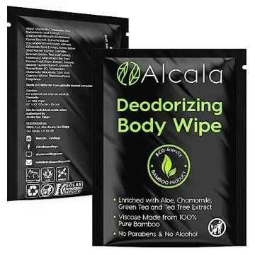 Alcala Body Wipes 100% Pure Bamboo Moisturizing 30 Pack
