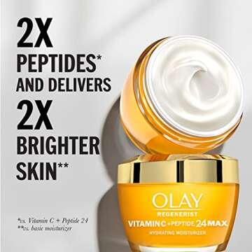 Olay Regenerist Vitamin C + Peptide 24 MAX Face Moisturizer, 1.7 oz (Pack of 2)