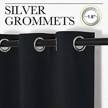 NICETOWN Halloween Black Blackout Curtains for Stylish Home