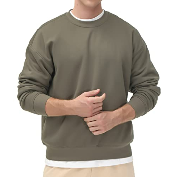 THE GYM PEOPLE Men's Fleece Crewneck Sweatshirt - Comfortable, Warm, and Stylish