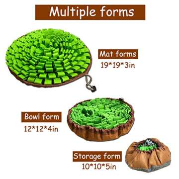 Pet Snuffle Mat for Dogs,Interactive Feed Puzzle for Boredom,Encourages Natural Foraging Skills for ...