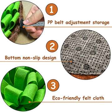 Pet Snuffle Mat for Dogs,Interactive Feed Puzzle for Boredom,Encourages Natural Foraging Skills for Cats Rabbits Dogs Bowl, Dog Treat Dispenser Indoor Outdoor Stress Relief,Travel Portable and Compact