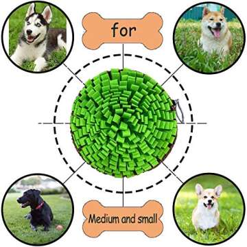 Pet Snuffle Mat for Dogs,Interactive Feed Puzzle for Boredom,Encourages Natural Foraging Skills for Cats Rabbits Dogs Bowl, Dog Treat Dispenser Indoor Outdoor Stress Relief,Travel Portable and Compact