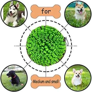 Pet Snuffle Mat for Dogs,Interactive Feed Puzzle for Boredom,Encourages Natural Foraging Skills for Cats Rabbits Dogs Bowl, Dog Treat Dispenser Indoor Outdoor Stress Relief,Travel Portable and Compact