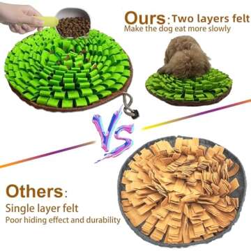 Pet Snuffle Mat for Dogs,Interactive Feed Puzzle for Boredom,Encourages Natural Foraging Skills for Cats Rabbits Dogs Bowl, Dog Treat Dispenser Indoor Outdoor Stress Relief,Travel Portable and Compact