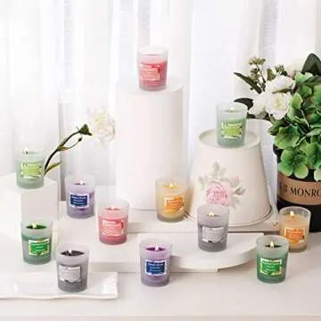 YYCH Scented Candles Gift Set, 12 Soy Wax Aromatherapy Candle with Essential Oil for Stress Relief Relaxation, Smoke-Free Strong Fragrance Long Lasting for Christmas Bath Home Decor
