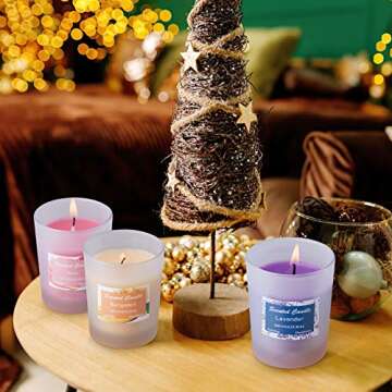 YYCH Scented Candles Gift Set, 12 Soy Wax Aromatherapy Candle with Essential Oil for Stress Relief Relaxation, Smoke-Free Strong Fragrance Long Lasting for Christmas Bath Home Decor