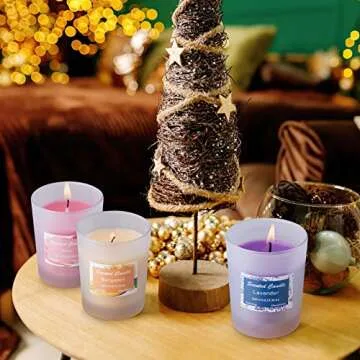 YYCH Scented Candles Gift Set, 12 Soy Wax Aromatherapy Candle with Essential Oil for Stress Relief Relaxation, Smoke-Free Strong Fragrance Long Lasting for Christmas Bath Home Decor