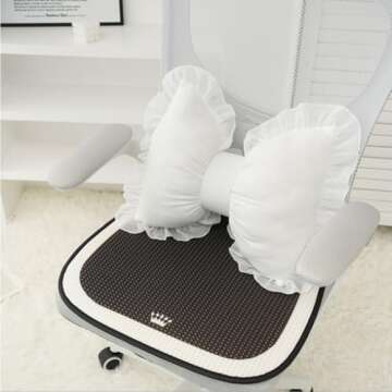 Danitar Bow Pillow Cute Bow Shaped Pillows Lumbar Pillow Home Decorative Bowknot Throw Pillow Cushio...