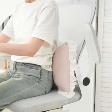 Danitar Bow Pillow Cute Bow Shaped Pillows Lumbar Pillow Home Decorative Bowknot Throw Pillow Cushion for Sofa Couch Bed Living Room Bedroom Car Backrest Cushion (White)