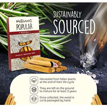 Calming Palo Santo Incense Sticks for Meditation